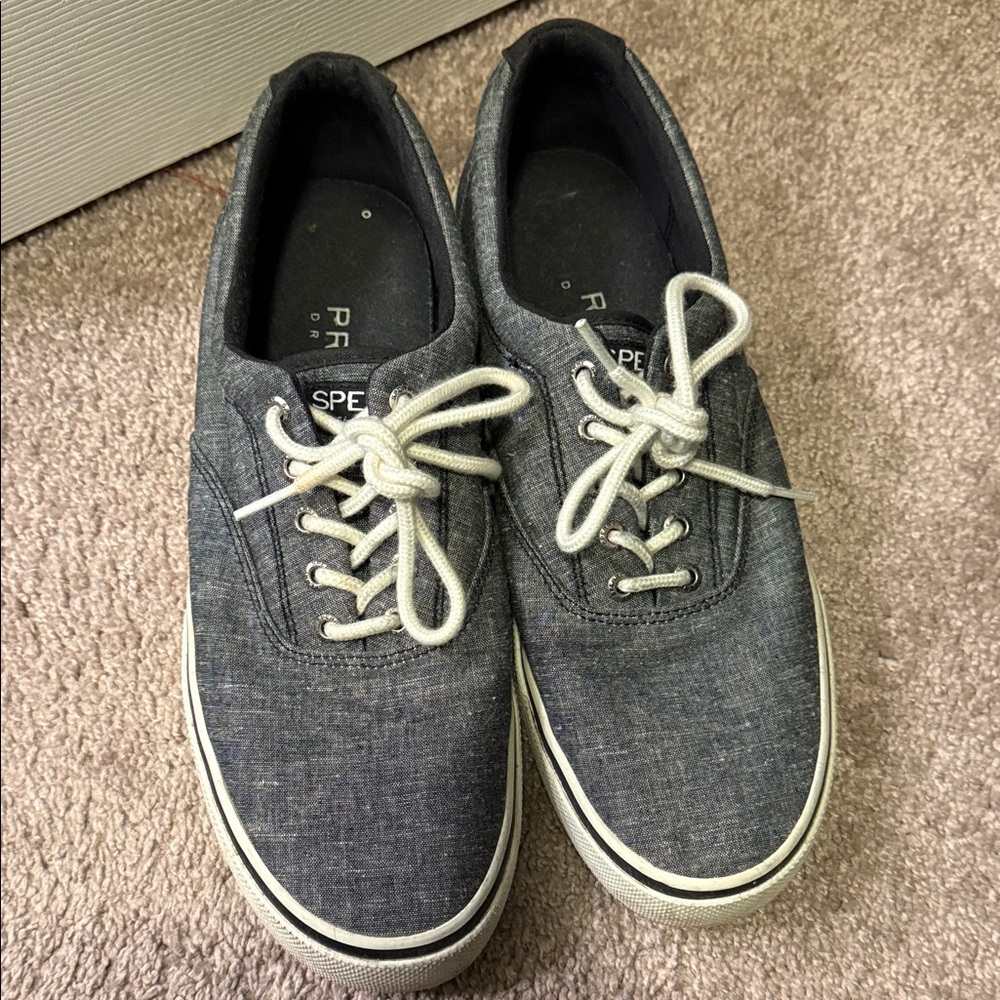Sperry Gray Canvas Sneakers - Picture 2 of 7